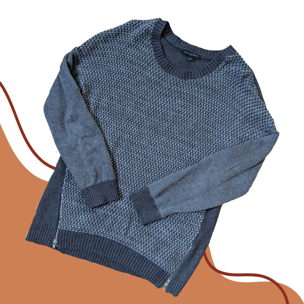 Banana Republic Grey Mixed Knit Sweater